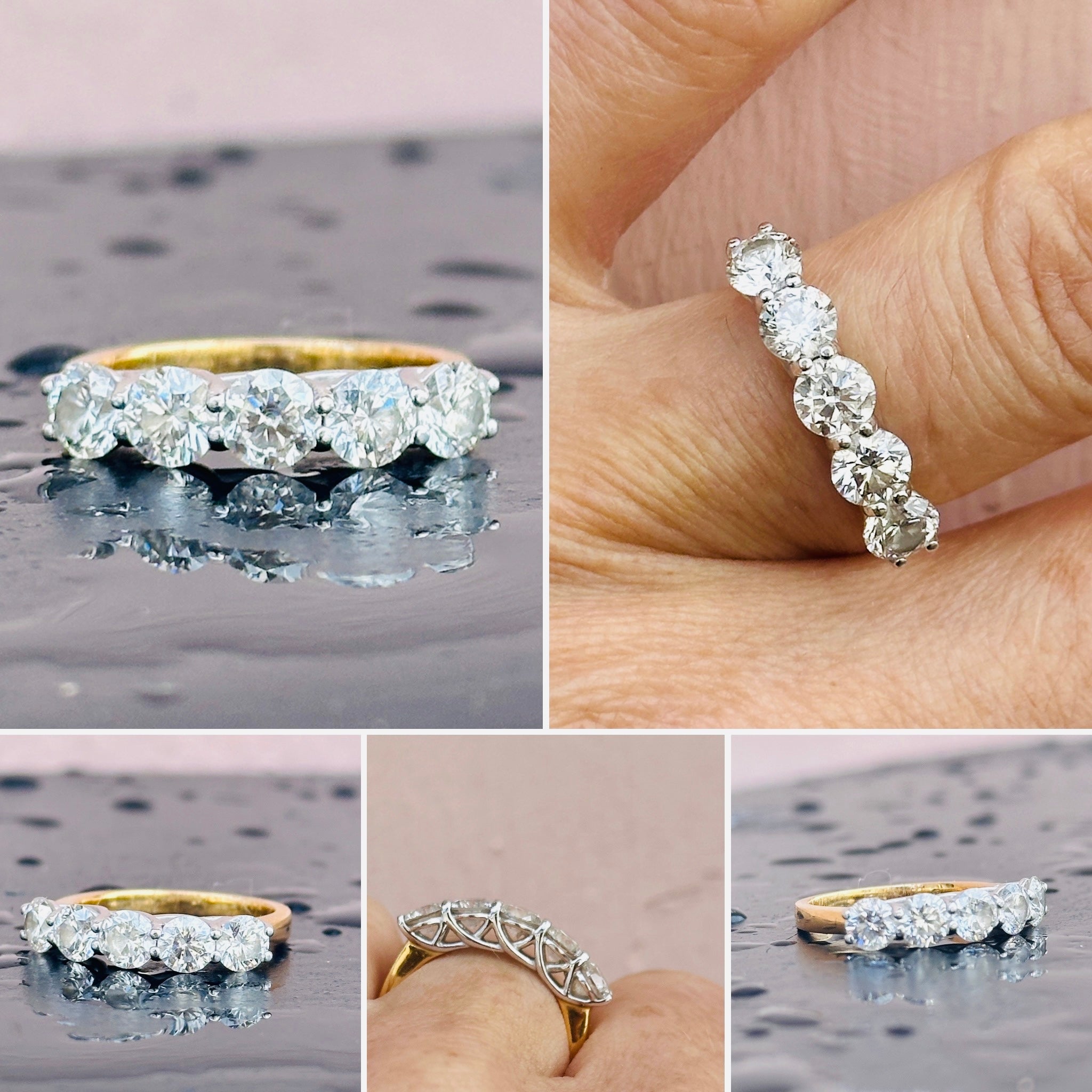 Five Stone Diamond Ring 2.04 carats.