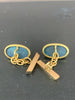 Yellow Gold and Lapis Lazuli Men's Cufflinks