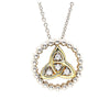 Silver Trinity Knot Necklace with 1m Gold Plate