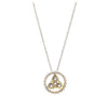 Silver Trinity Knot Necklace with 1m Gold Plate