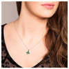 Silver Green Shamrock Pendant
