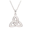 Silver white enamel Trinity Pendant