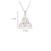 Silver white enamel Trinity Pendant