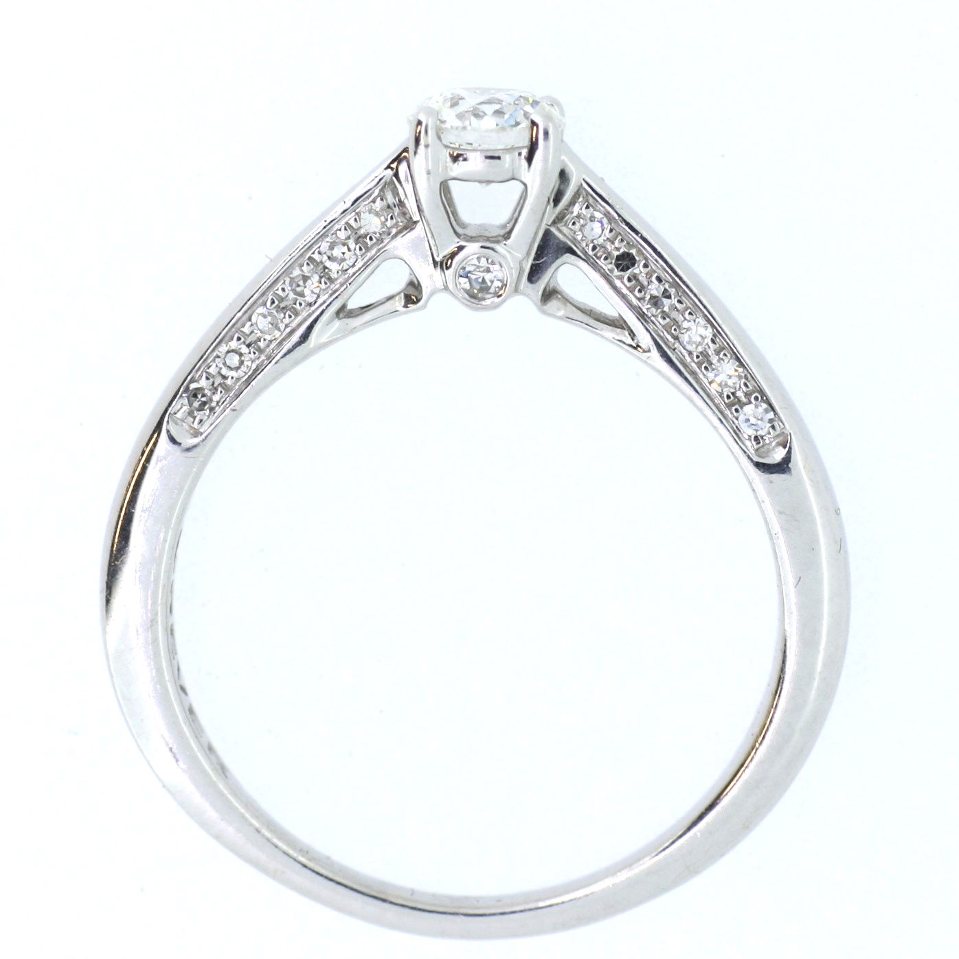 Solitaire with Diamond Set Mount