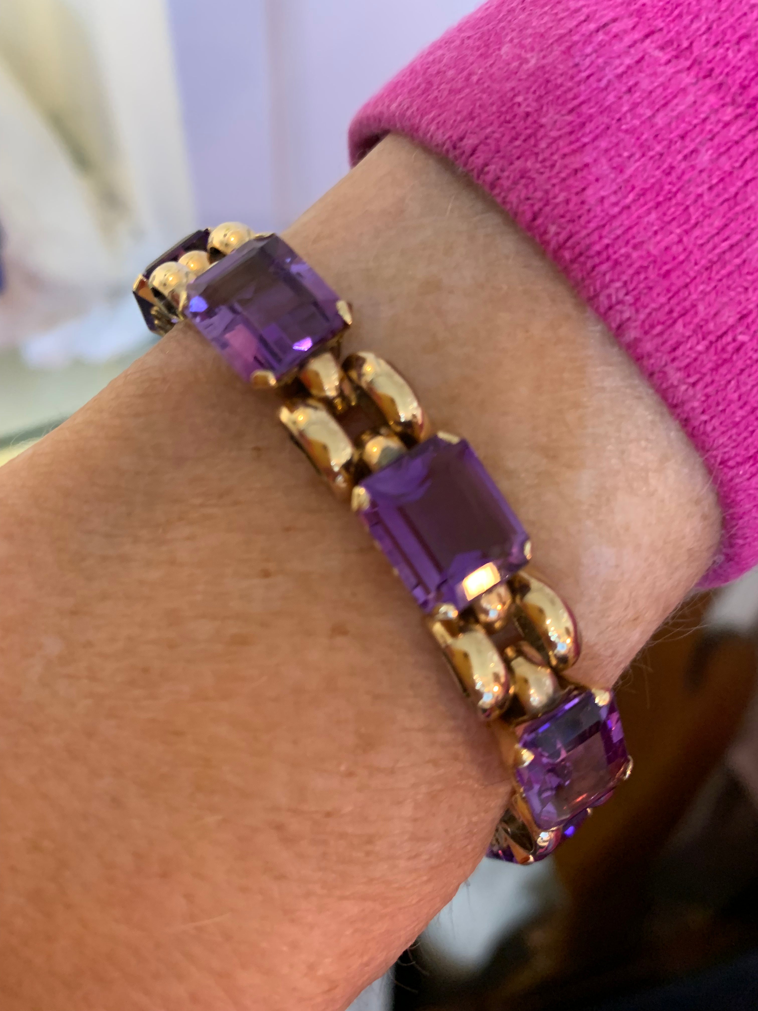 Vintage amethyst deals bracelet