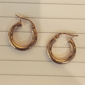 creole rose gold hoops