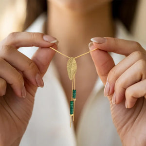 Gold Olive Leaf Necklace