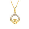 Diamond Claddagh Necklace