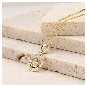 Diamond Claddagh Necklace