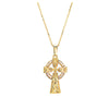 Gold and Diamond Celtic Cross Necklace