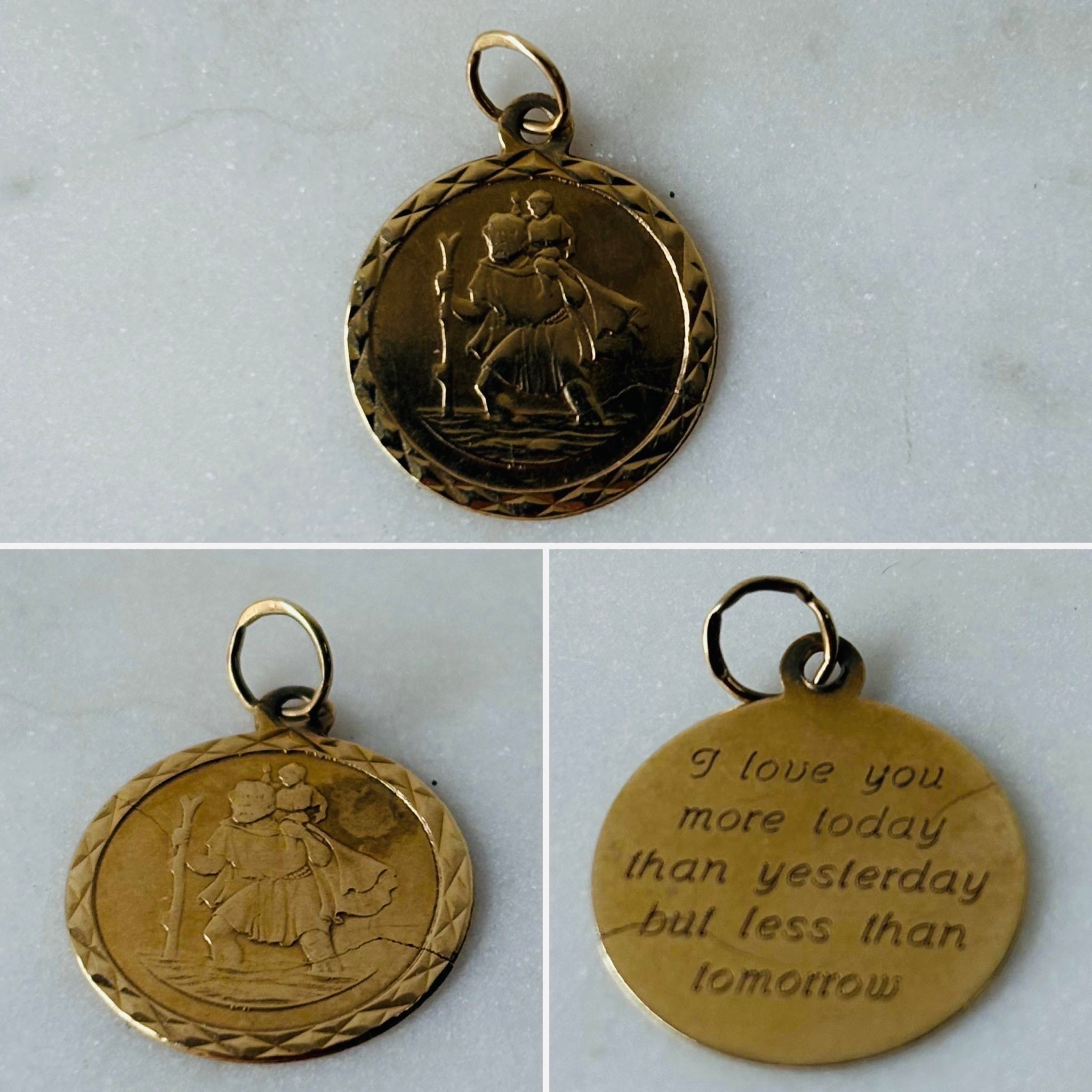 St Christopher Gold Charm