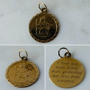 St Christopher Gold Charm