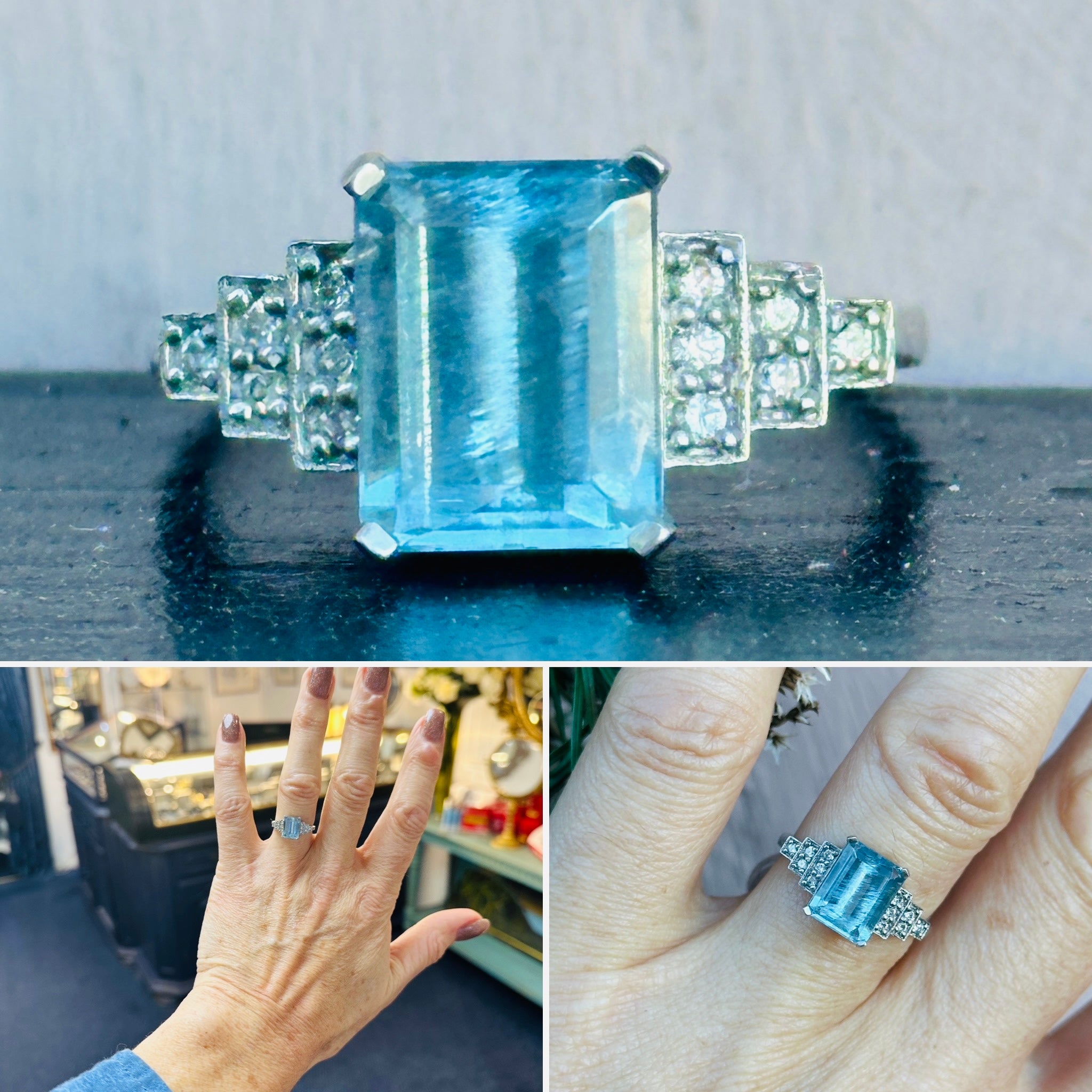 Aquamarine Vintage Ring