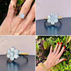 Daisy Flower Cluster Ring