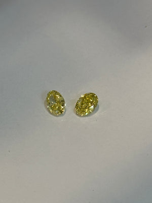 Oval Natural Yellow Diamonds