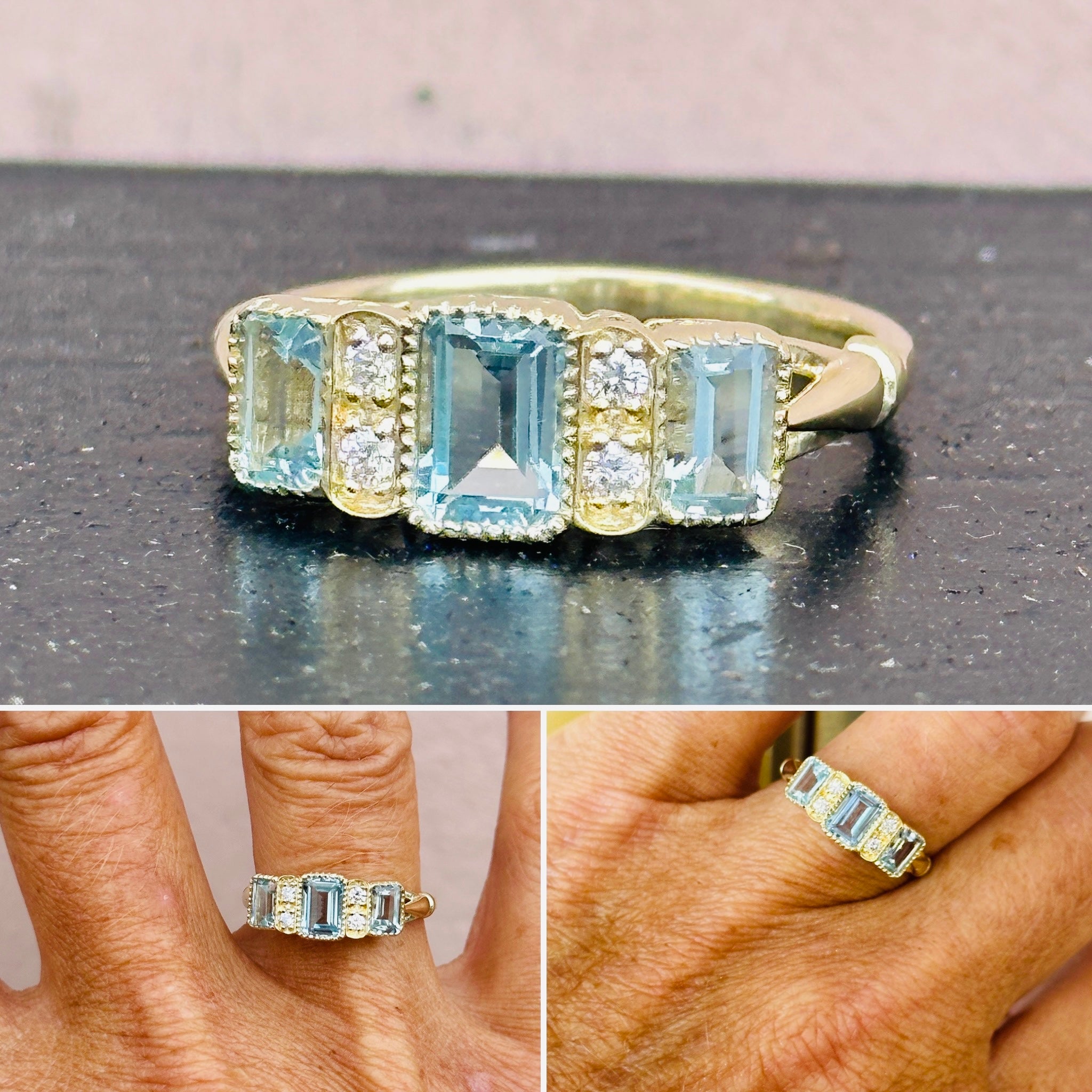 Aquamarine Eternity Ring