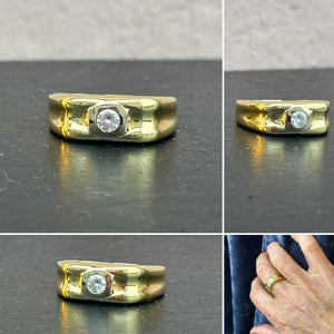 Retro Gold Gents Ring