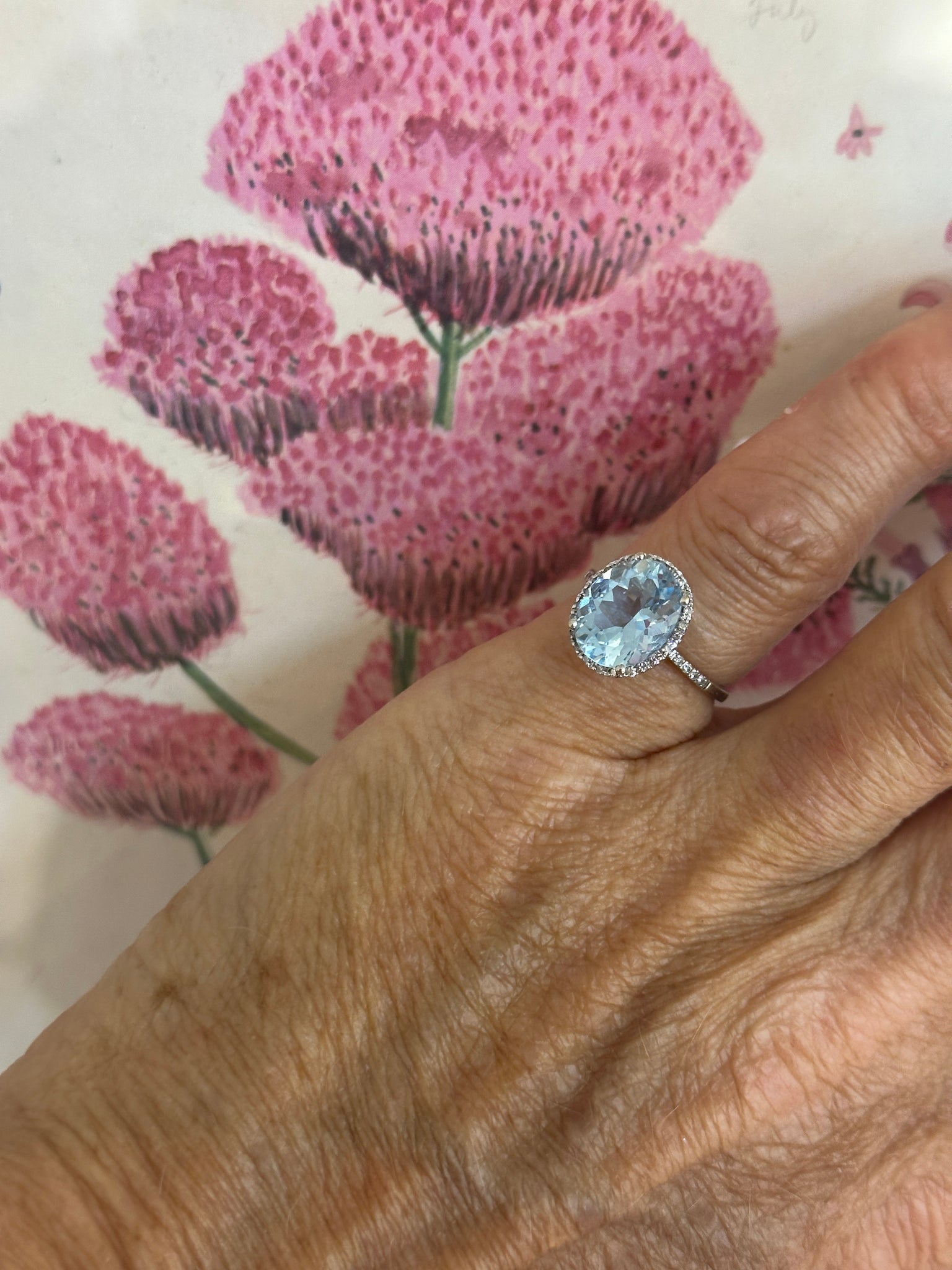 Oval Aquamarine Ring