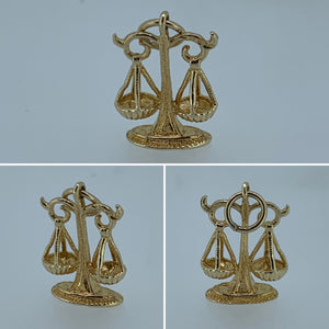 Gold Weighing Scales Charm