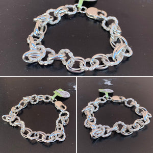 Silver Fancy Round Twist Bracelet