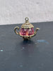 Ornate Teapot Gold Charm