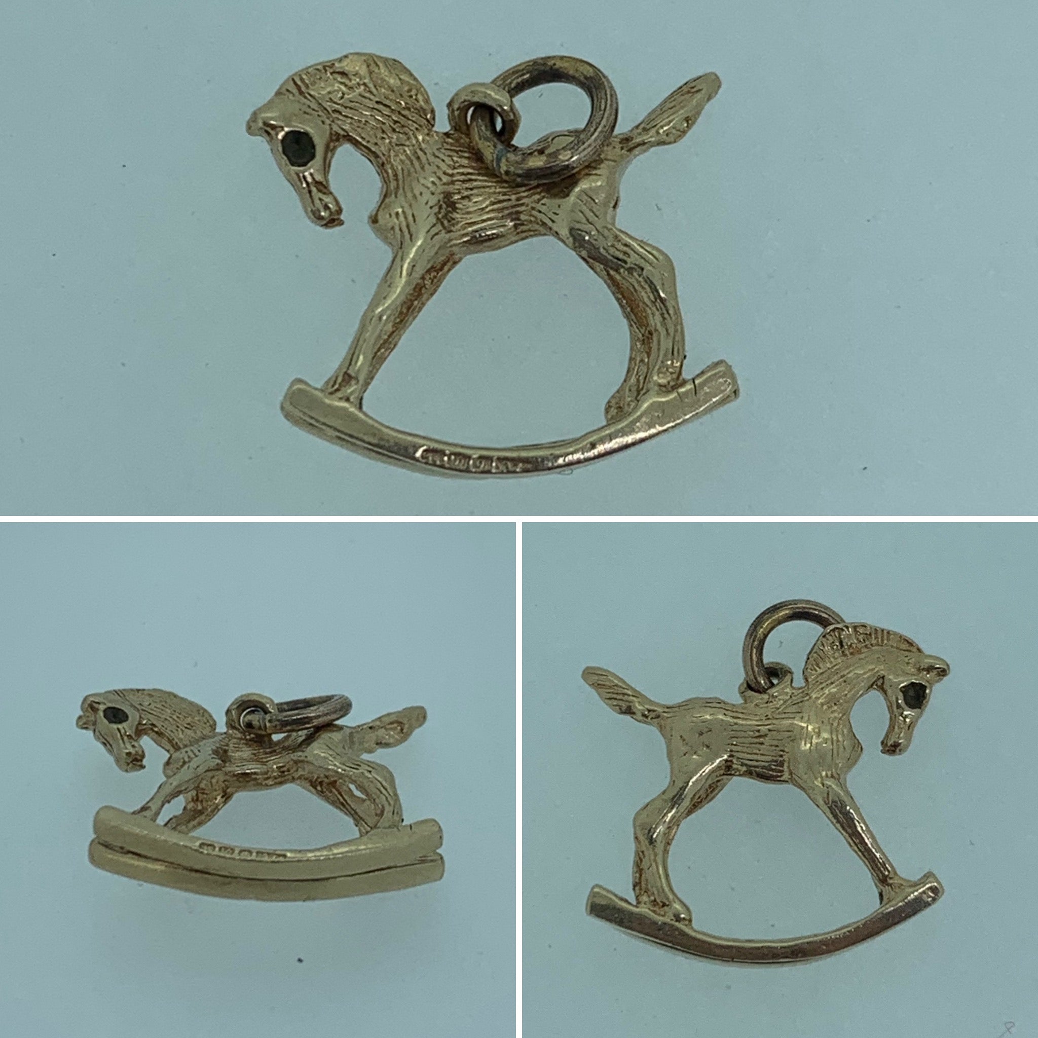 Gold Rocking Horse Charm