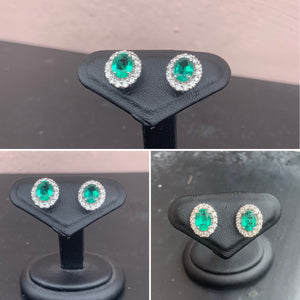 Emerald and Diamond Earrings