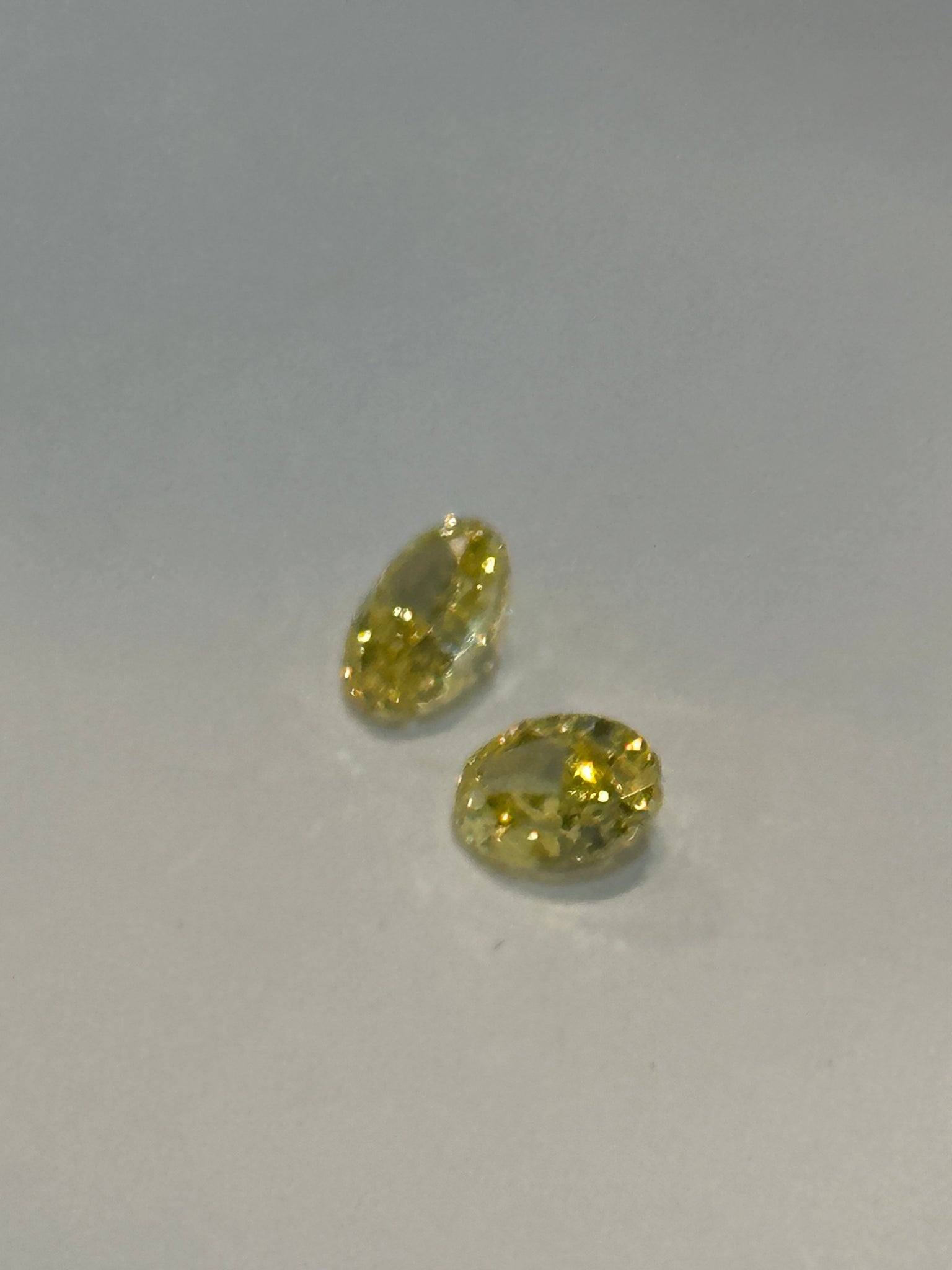 Oval Natural Yellow Diamonds