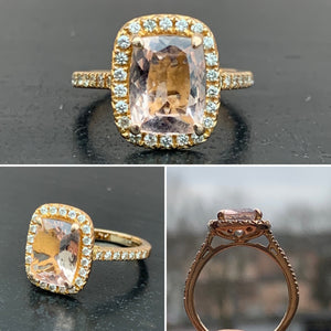 Morganite and Diamond Ring