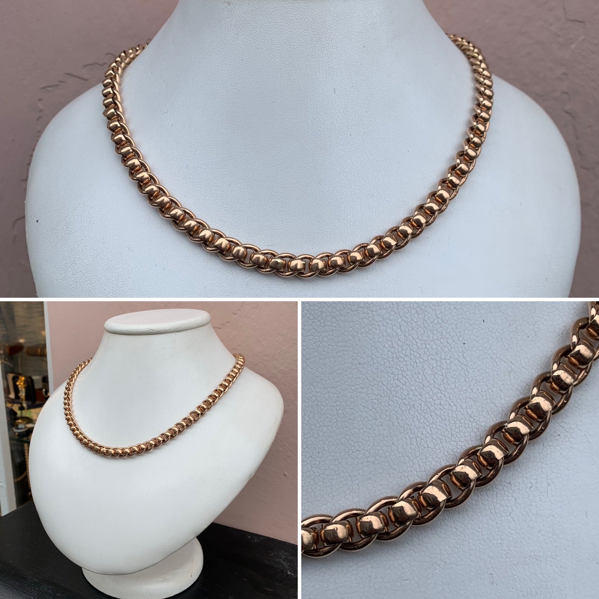 Rose Gold Rollerball Necklace