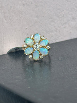 Opal Daisy Ring