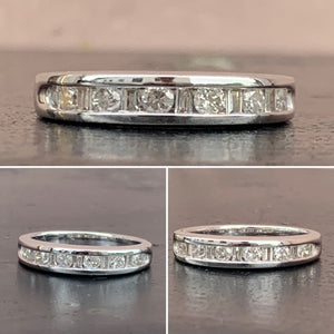 Diamond and White Gold Wedding Ring