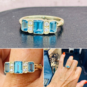 Blue Topaz Eternity Ring