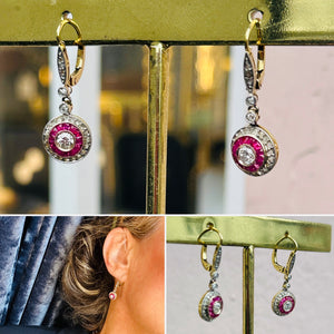 Vintage Ruby Earrings