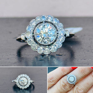 Vintage Diamond Halo Ring