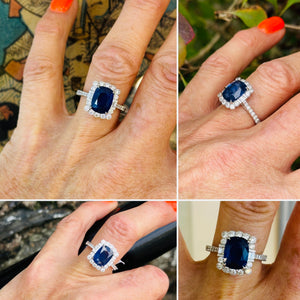 Square Sapphire Ring
