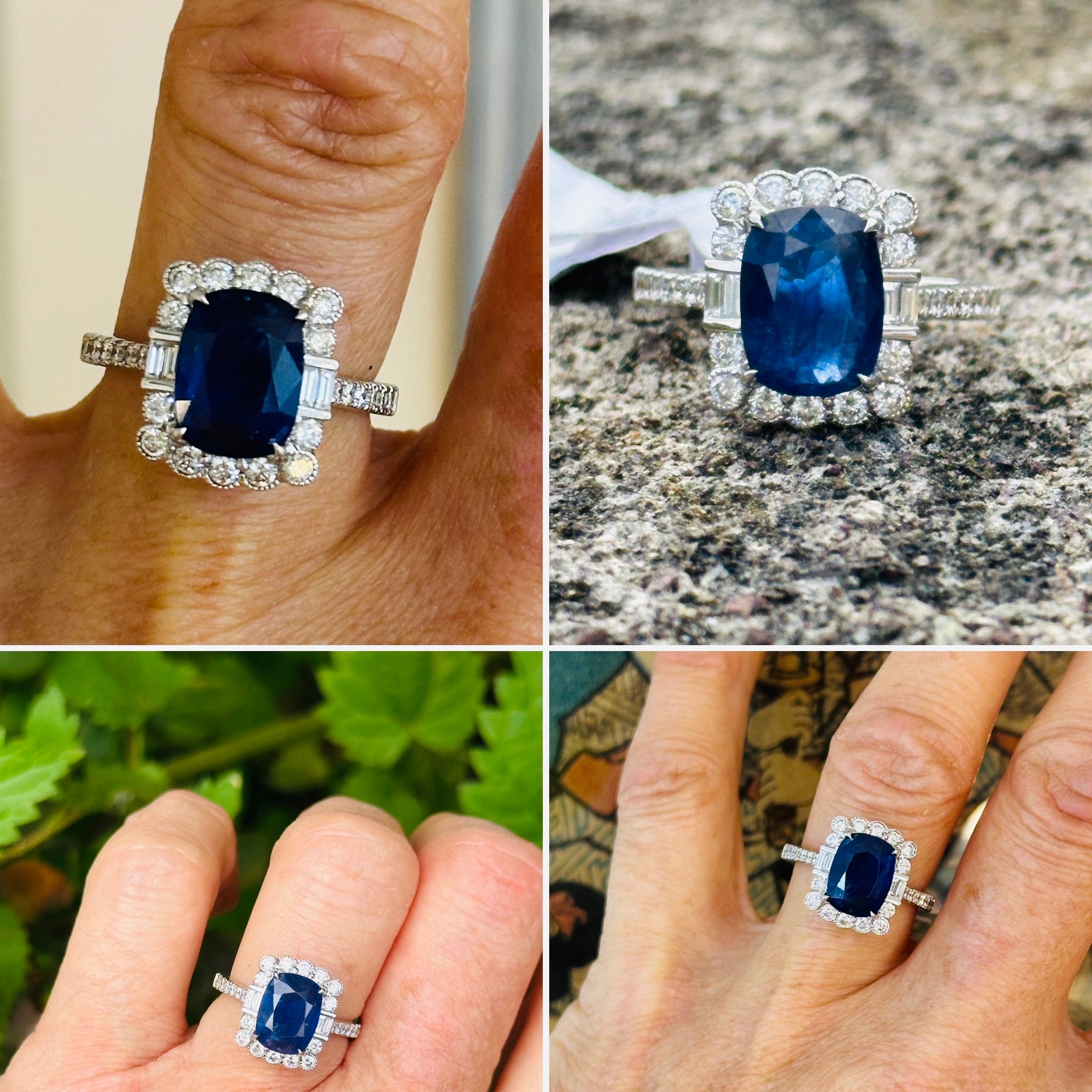 Square Sapphire Ring