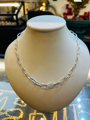 Paperclip Link Silver Chain