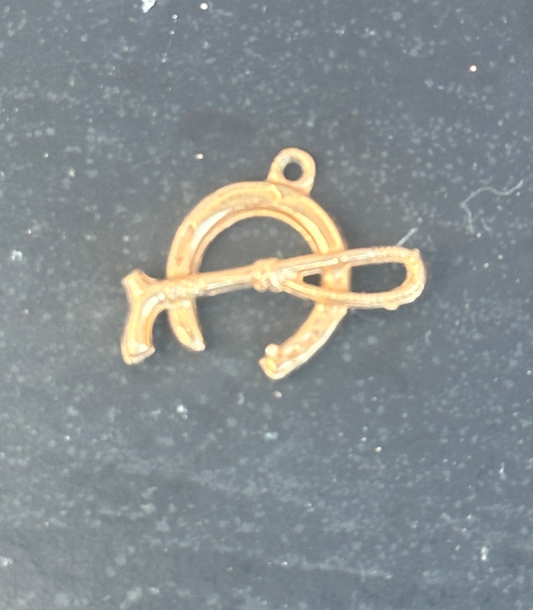 Gold Horseshoe Charm