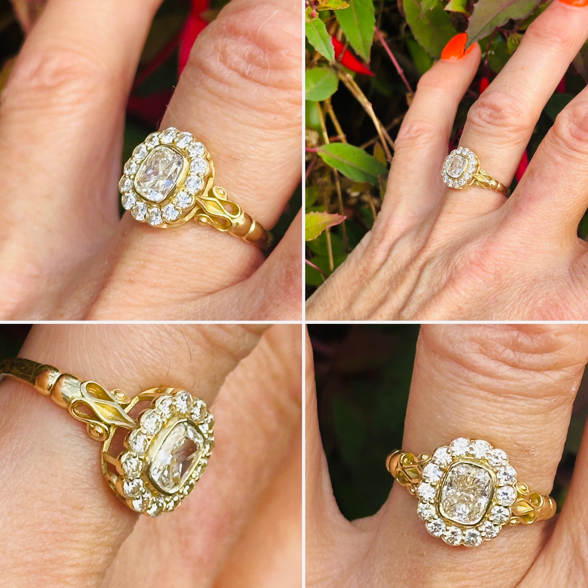 Antique Miners Cut Diamond Ring