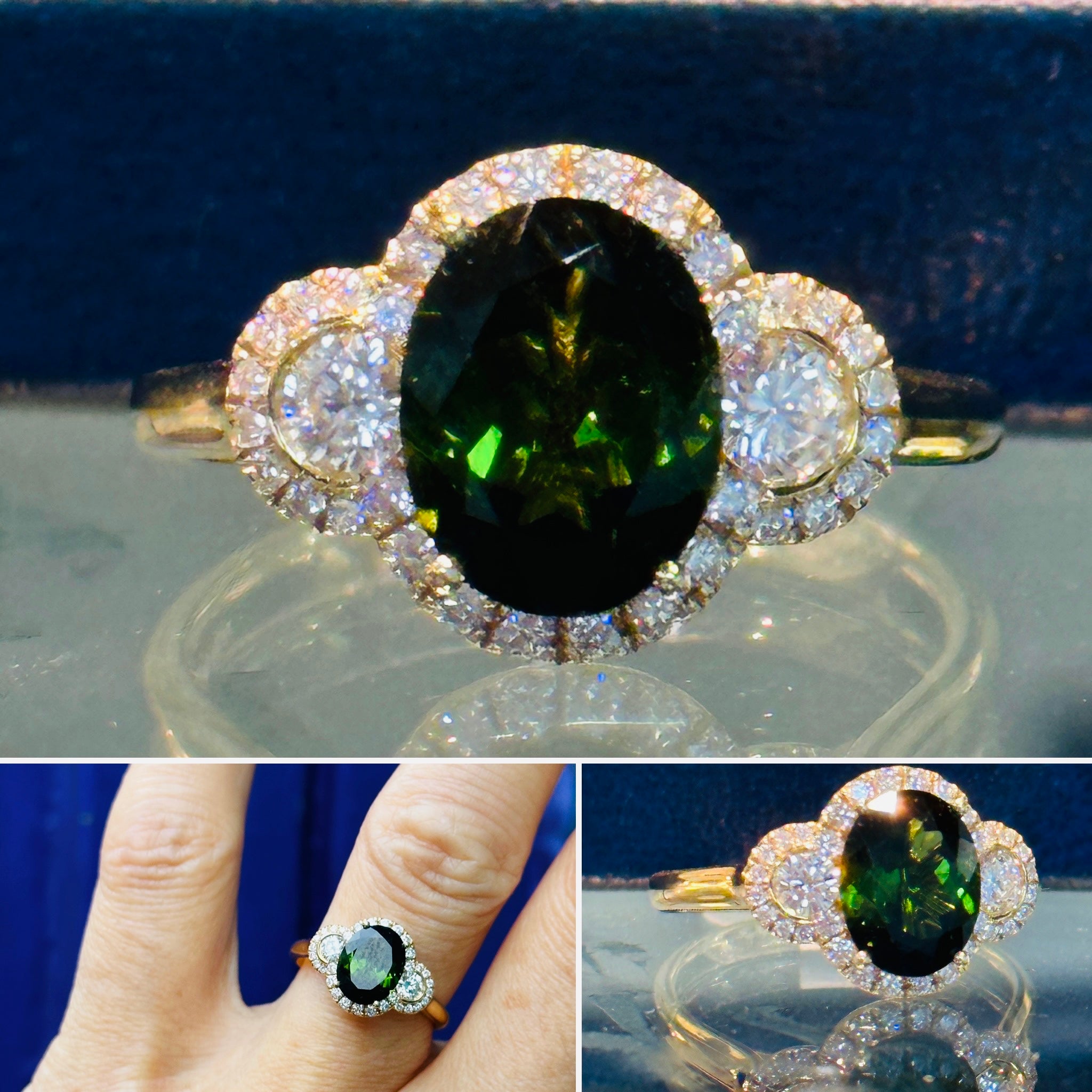 Green Light: Green Tourmaline & Diamond Ring