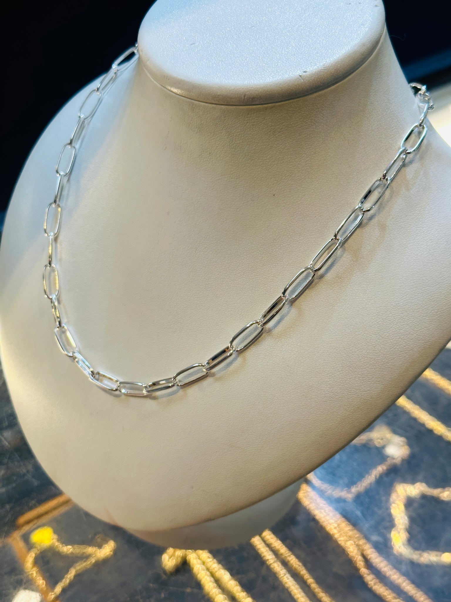 Paperclip Link Silver Chain