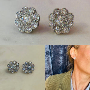 Diamond Cluster Earrings