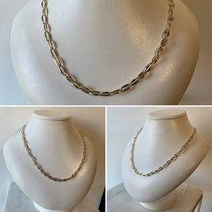 Gold Oval Bead Necklace