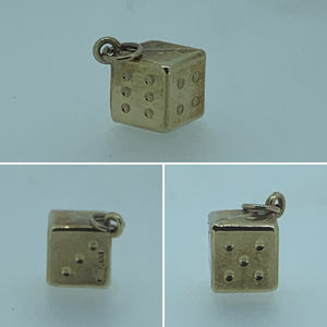 Gold Dice Charm