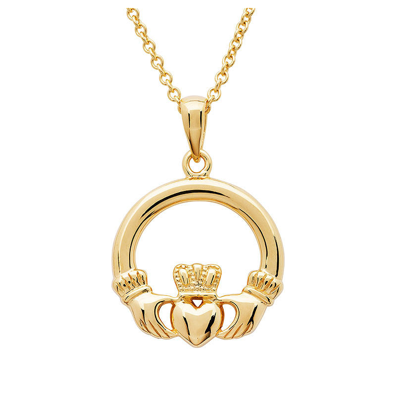 Gold Vermeil Claddagh Necklace