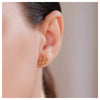 Gold Vermeil Claddagh Stud Earrings
