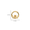 Gold Vermeil Claddagh Stud Earrings