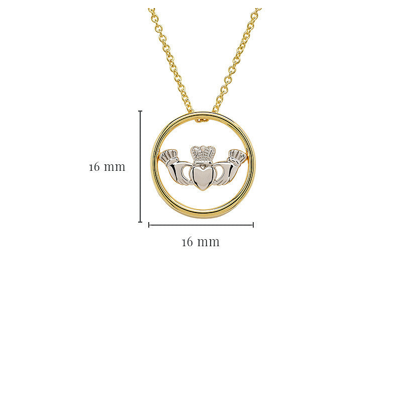 Gold Vermeil Claddagh Necklace