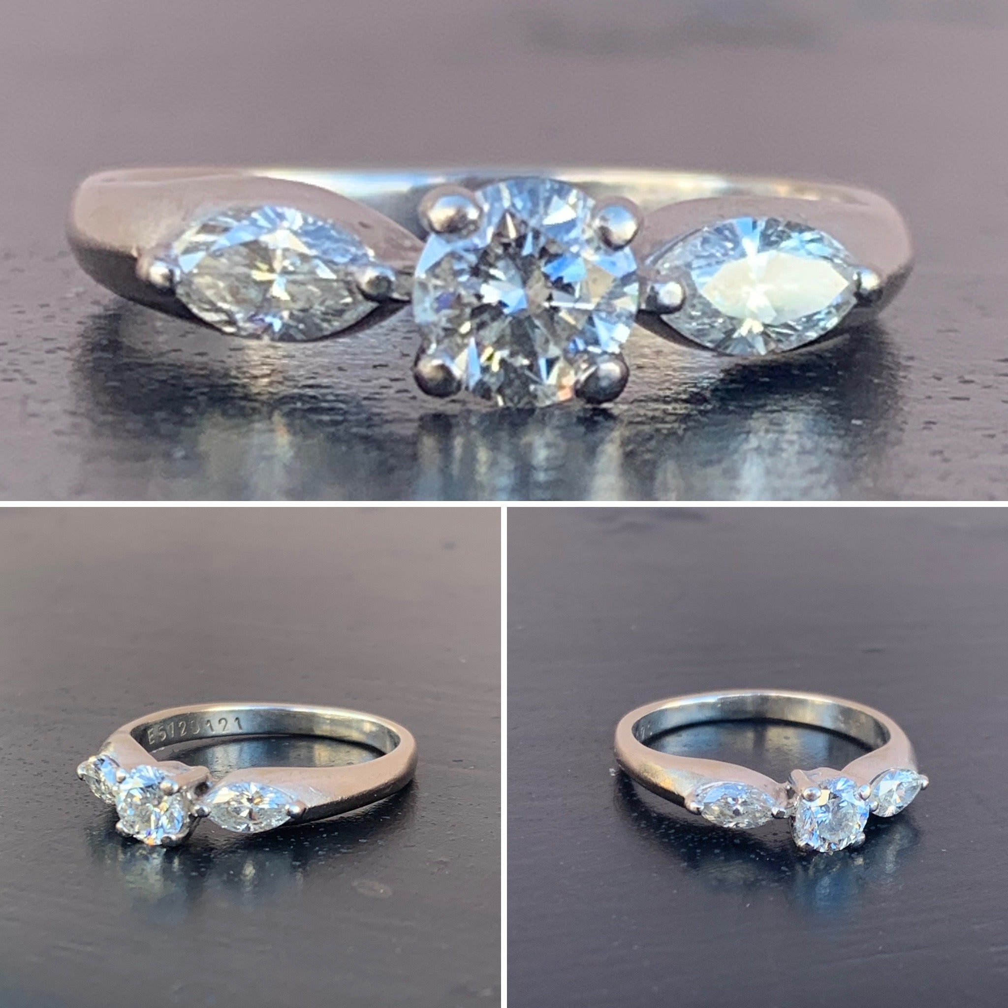 Diamond  round and marquise trilogy